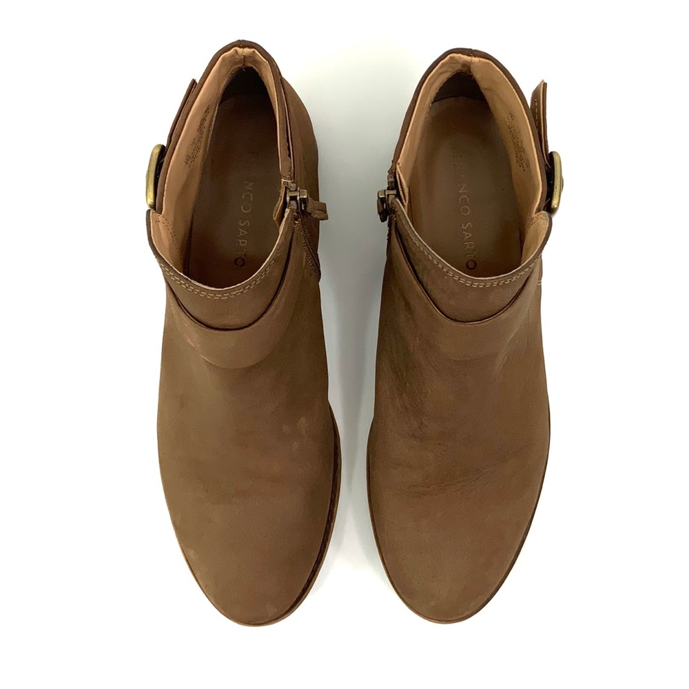 FRANCO SARTO Holmes Ankle Boots Booties Nubuck Leather Size 9 - Picture 3 of 8